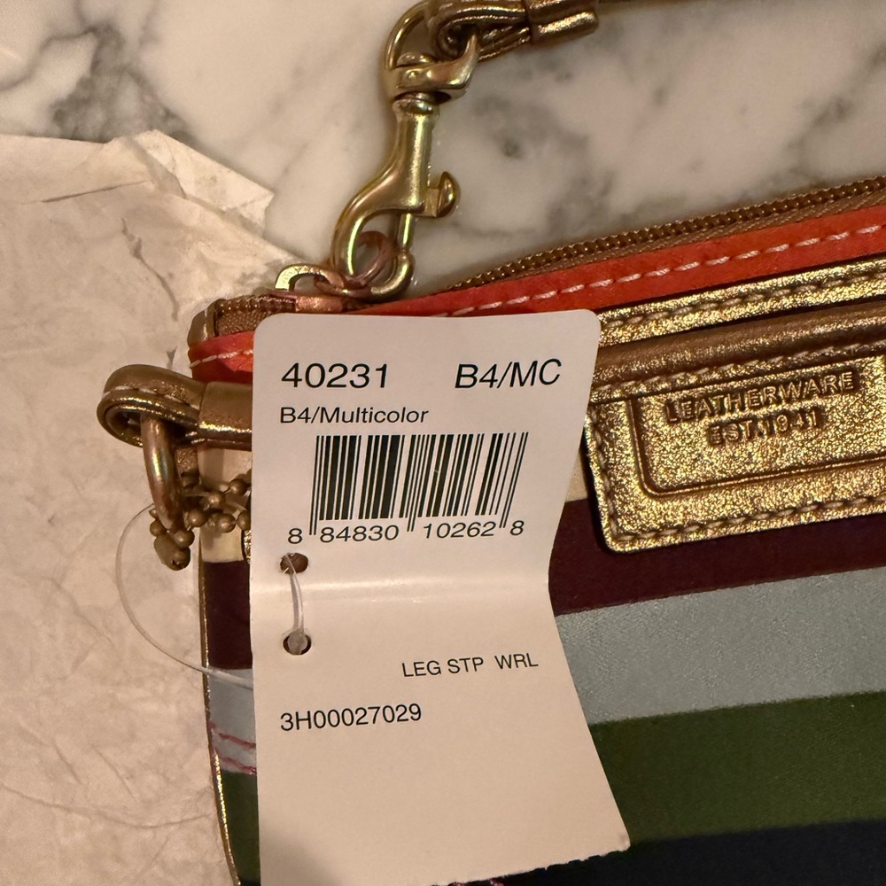 COACH Multicolor Stripe Wristlet Pouch - Picture 4 of 7